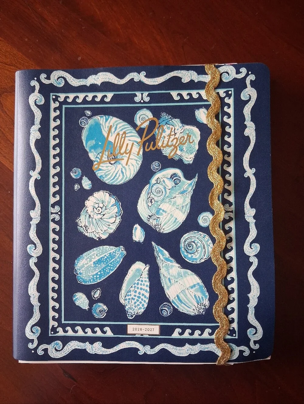 Lilly Pulitzer 17-month Calendar/planner 2026-27 Leatherette Cover Blue NWT